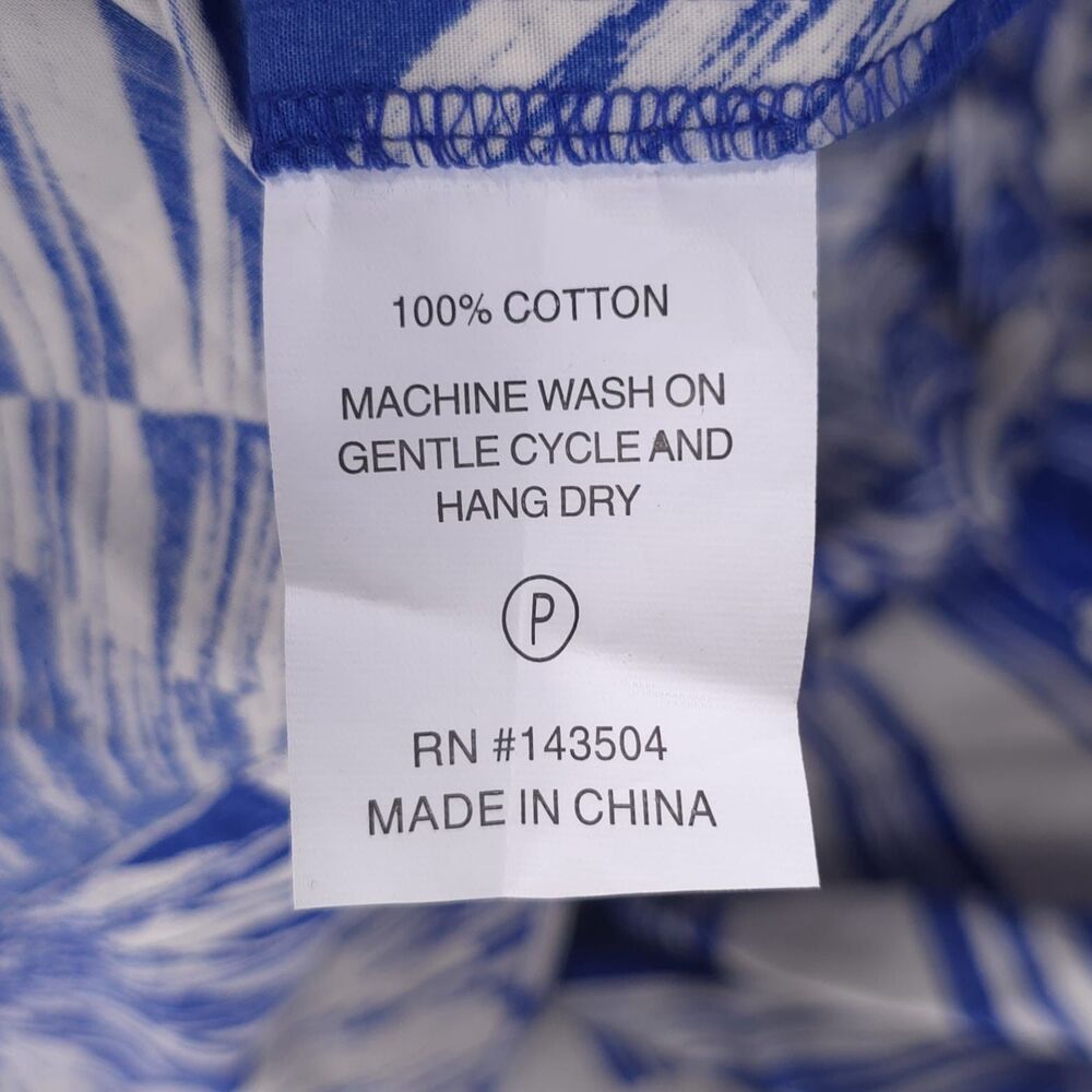 MARIE OLIVER New Foster Dress SMALL Blue White Radiance Tie Cotton 2F13-138-229A - Picture 11 of 12